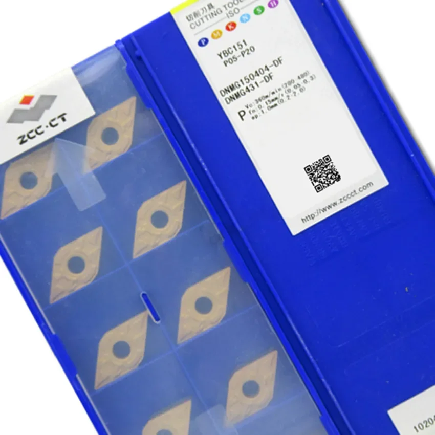 DNMG150404-DF YBC151/DNMG150604-DF YBC151/DNMG150404-DF YBD151/DNMG150404-DF YBM151 ZCC.CT CNC inserti in metallo duro 10 pz/scatola