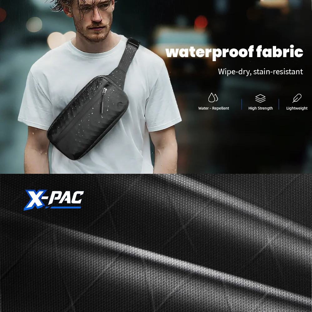 Heroic Knight Day Sling X-Pac Fabric Waterproof Unisex Travel Crossbody Bag Large Capacity Chest Shoulder Bag Durable Waist Bag