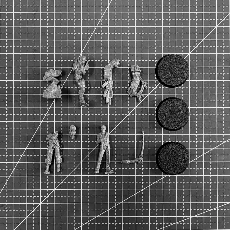 25mm Base Diecast Resin Assembled Model Kit War Game Chess Dire Foes Mission Pack Unassembled and Unpainted