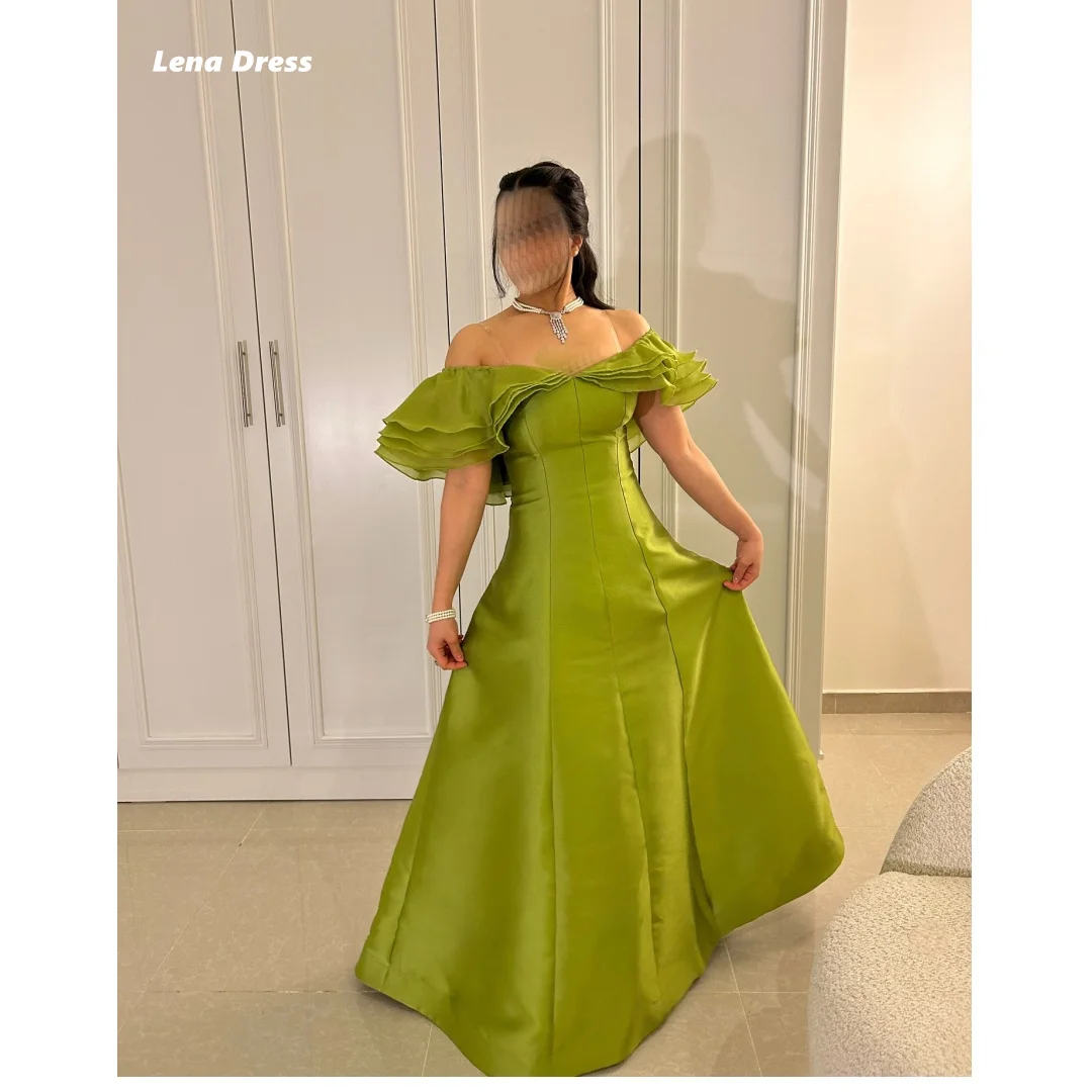 

Lena Line A Luxurious Party Dress Woman 2025 Off-shoulder Luxury Prom Dresses Elegant Evening Party Custom Made Satin Cloth Long
