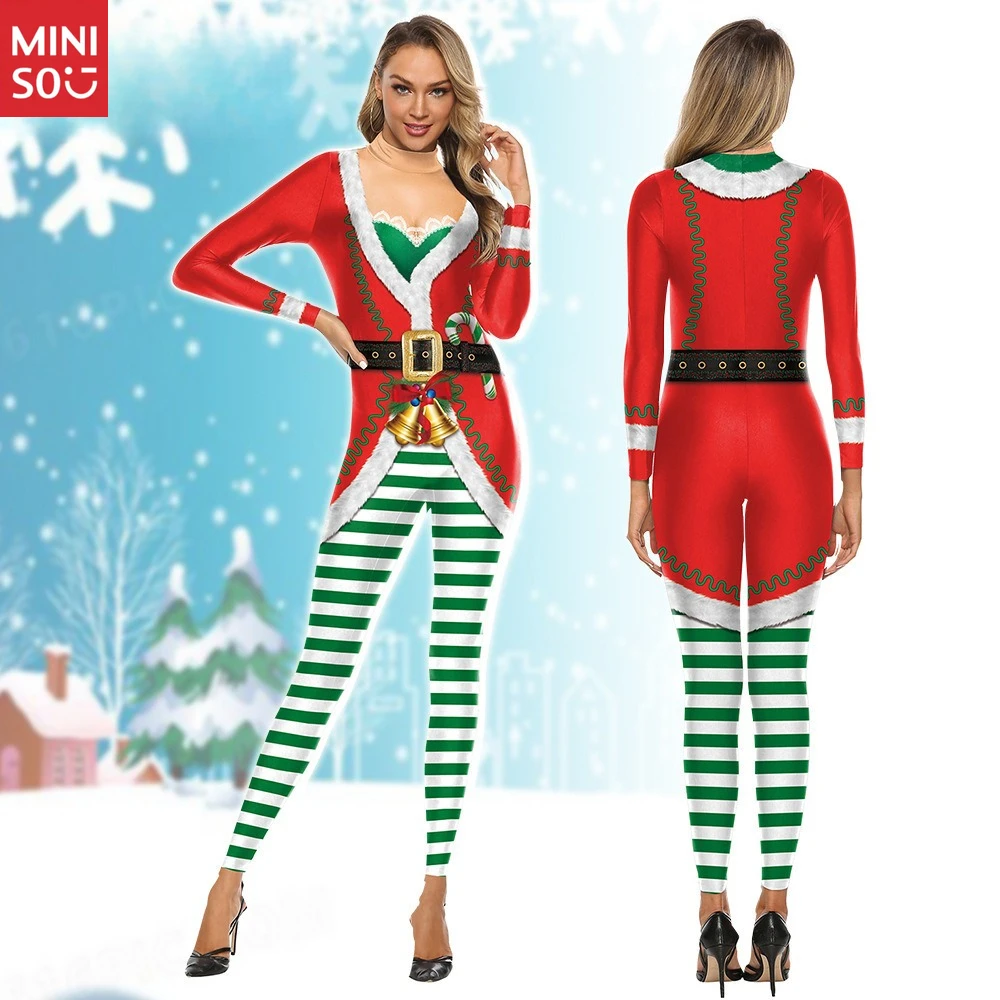 

Осенняя цифровая печать, европейская и американская женская одежда, рождественская одежда для выступлений, женская одежда для выступлений