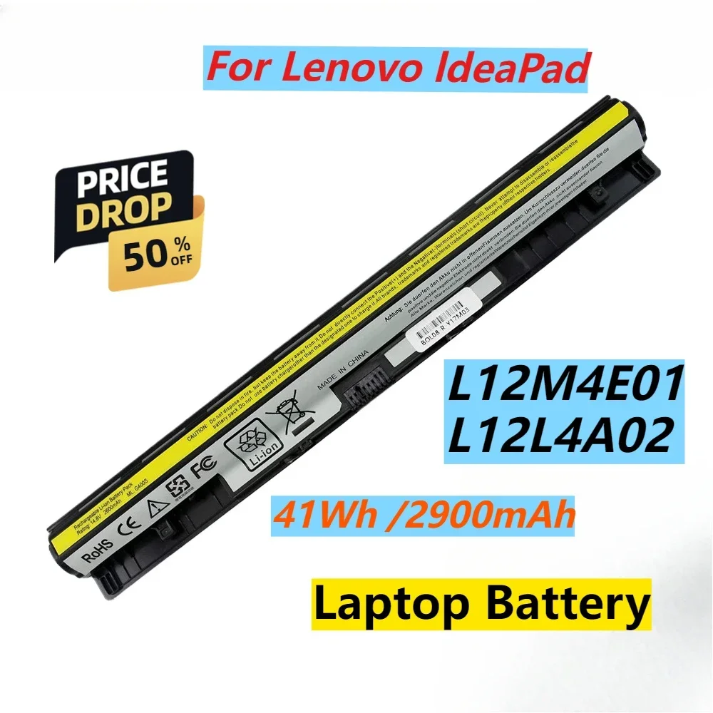 For Lenovo L12L4A02 L12M4A02 L12S4E01 IdeaPad G400S G405S G500S G510S S410P Z710 Z40-70 Z50-70 G40-70 L12M4E01 Laptop Battery