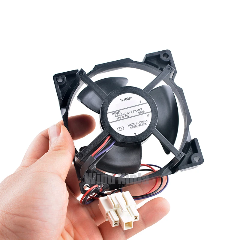 09232JS-12K-BT 9.2cm 92mm fan DC12V 0.08A 3pin Cooling fan for refrigerator motor