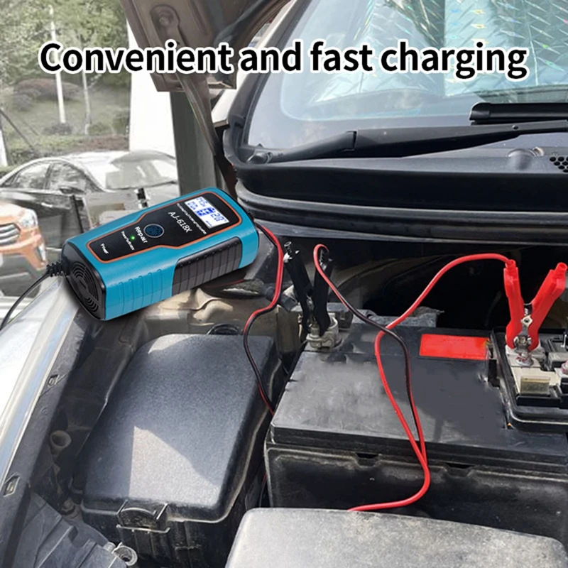 

M0t-rFor Car Motorcycle 6A 12V European Standard Plug Battery Charger Power Pulse Repair Charging Lead Acid EU