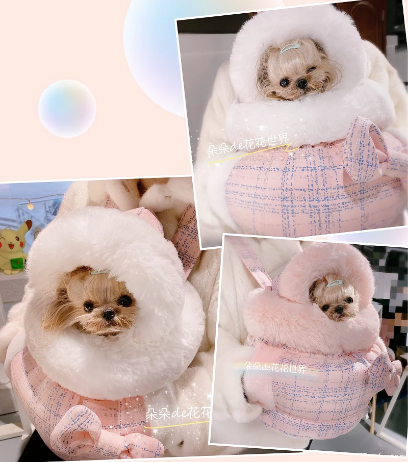 New Summer Pet Cat Dog Carriers Bag Teddy York Chihuahua Travel Backpack Portable Handbags Lace Basket For Small Accessories