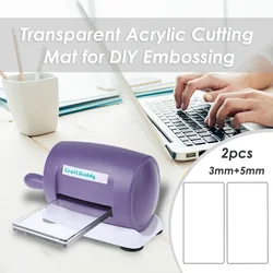 Acrylic Cutting Die Machine Transparent DIY Cutting Machine Gasket Standard Portable 2 Sizes for Embossing Cutting Tool