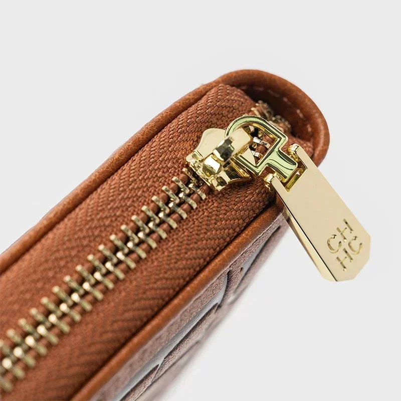 Fashion Brand CH Monogram Wallet Stylish Textured Large Capacity Women's Zipper Purse Trendy Essential Accessory
