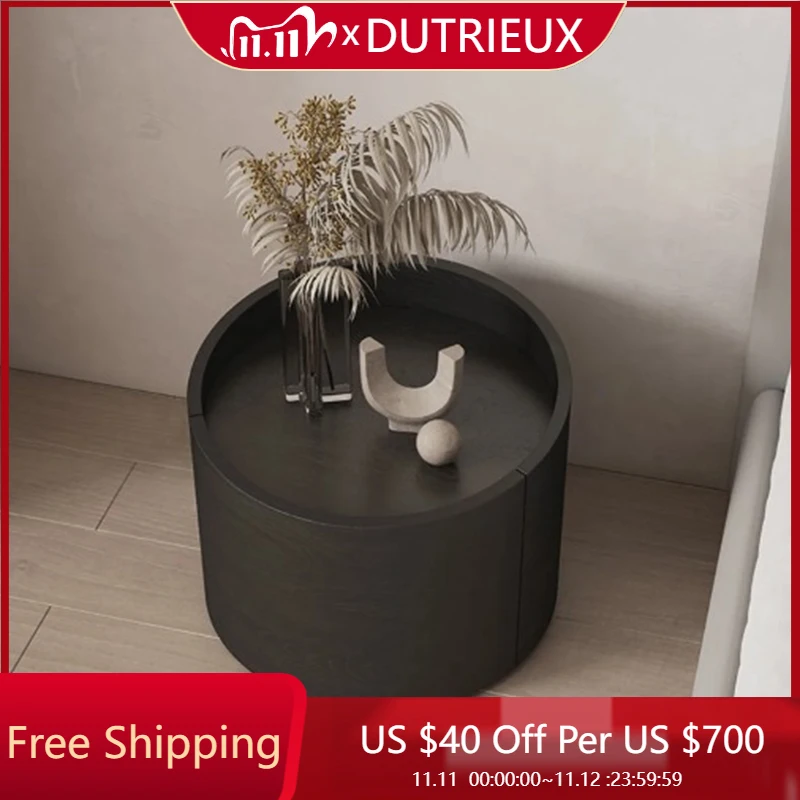 

Black Apartment Space Saving Night Table Modern Storage Minimalist Nordic Bedside Table Cute Trendy Mesa De Noche Home Decor