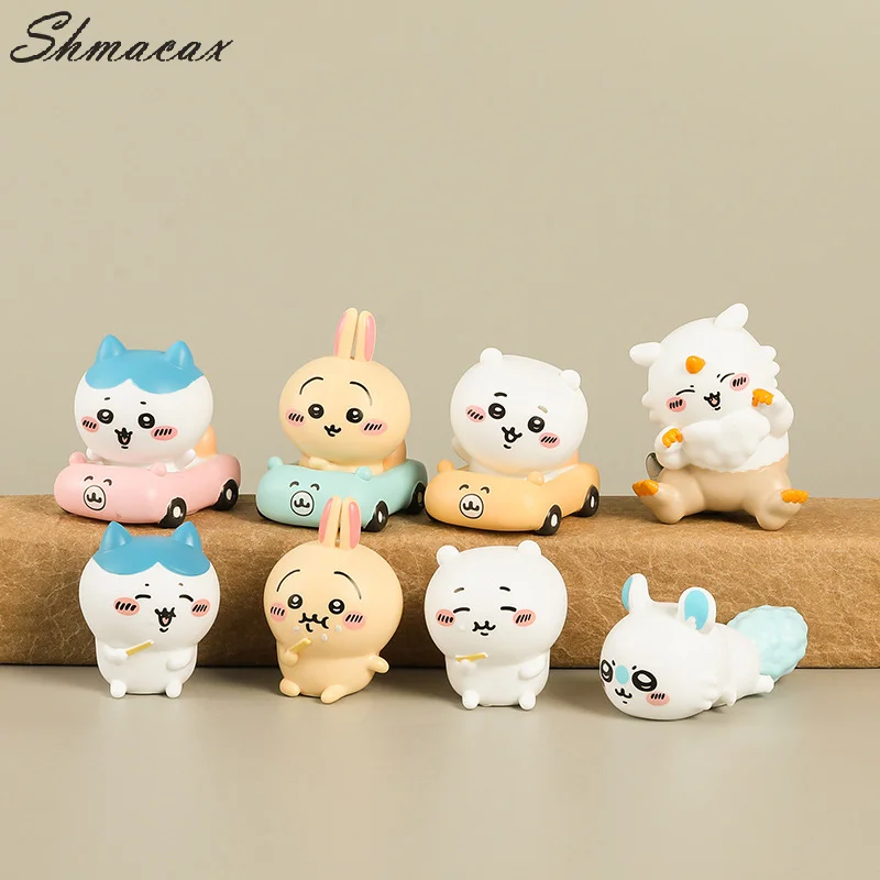 Chiikawa Figure Toy Kawaii Hachiware Usagi Dolls Ornaments Cartoon Cute Self-deprecating Bear Desk Decoration Fans Children Gift