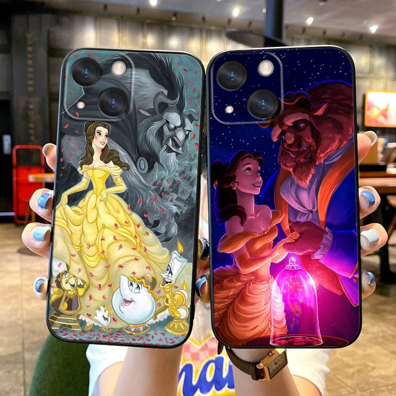 Beauty And The Beast Fairy Tale Apple iPhone Case For 15 14 13 12 11 Mini XS XR X 6S 6 Pro Max Plus Black Soft Cover