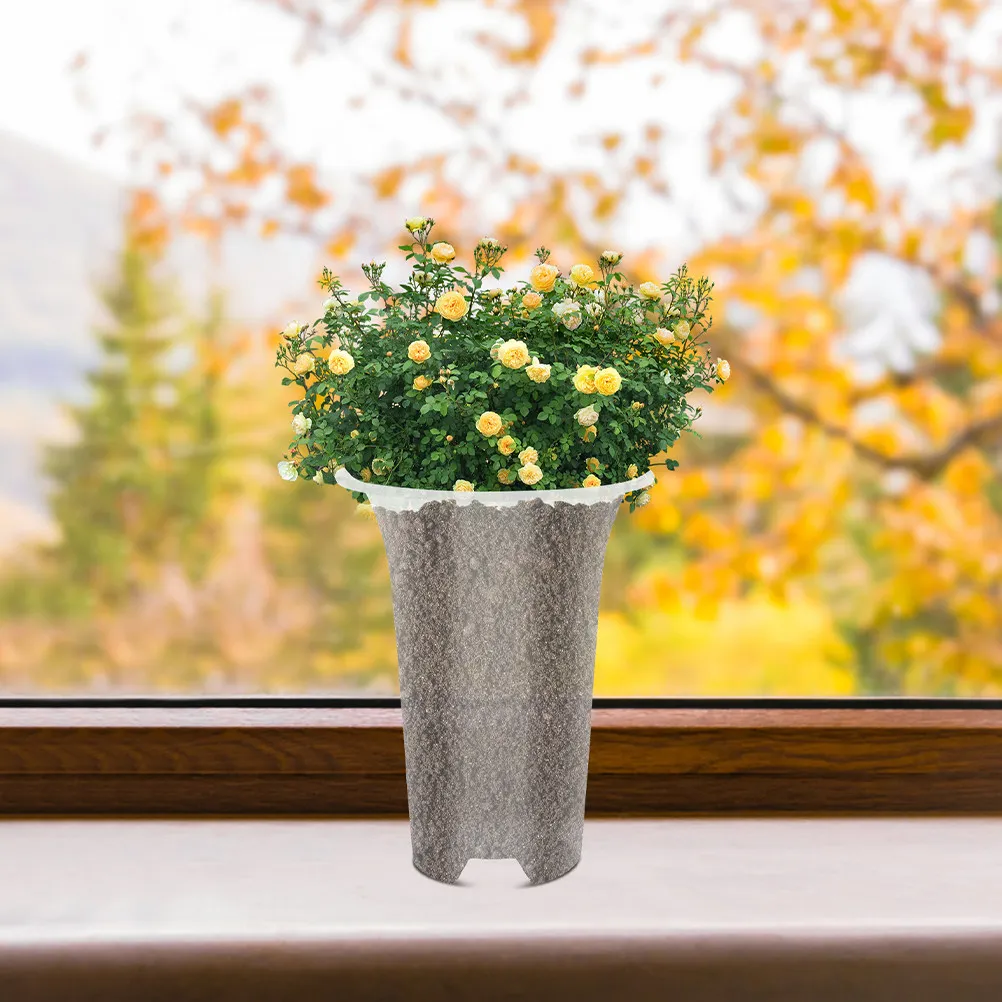 4Pcs Plastic Orchid Pots Clear Breathable Flower Planters with Drainage Holes for Orchids Flowers Vegetables Nursery Gardening