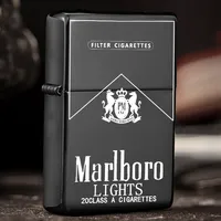 Marlboro Classic Lighter Metal Grinding Wheel  Kerosene Lighter Men's Smoking Tool Accessories Can Be Customized with Patterns