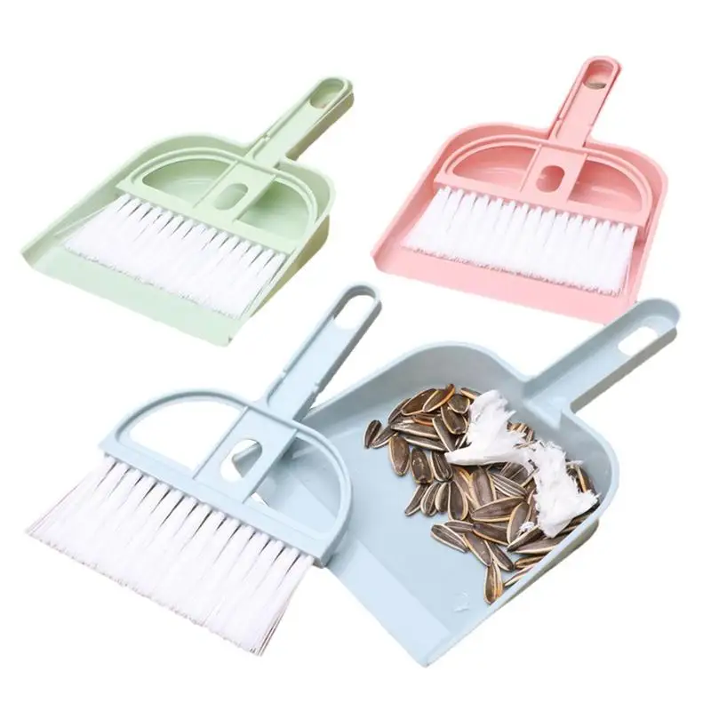 Mini Cleaning Dustpan And Brush Set Small Broom Dustpans Desktop Sweeper Garbage Cleaning Shovel Table Household Cleaning Tools