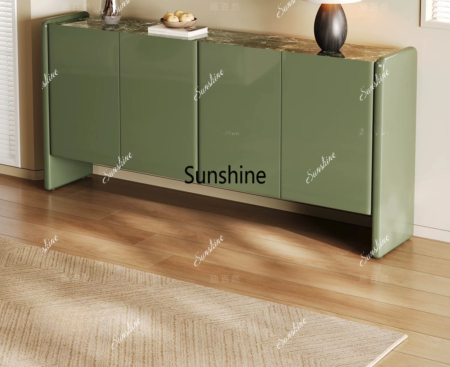 Entry entrance cabinet, large-capacity storage cabinet of luxury stone outside the corridor at the entrance of the home