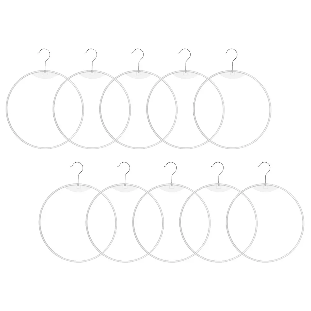 

10pcs Round Bikini Display Stand White Plastic Hangers 31cm Circle Clothes Wardrobe Pants Bras Suit Organizer Briefs