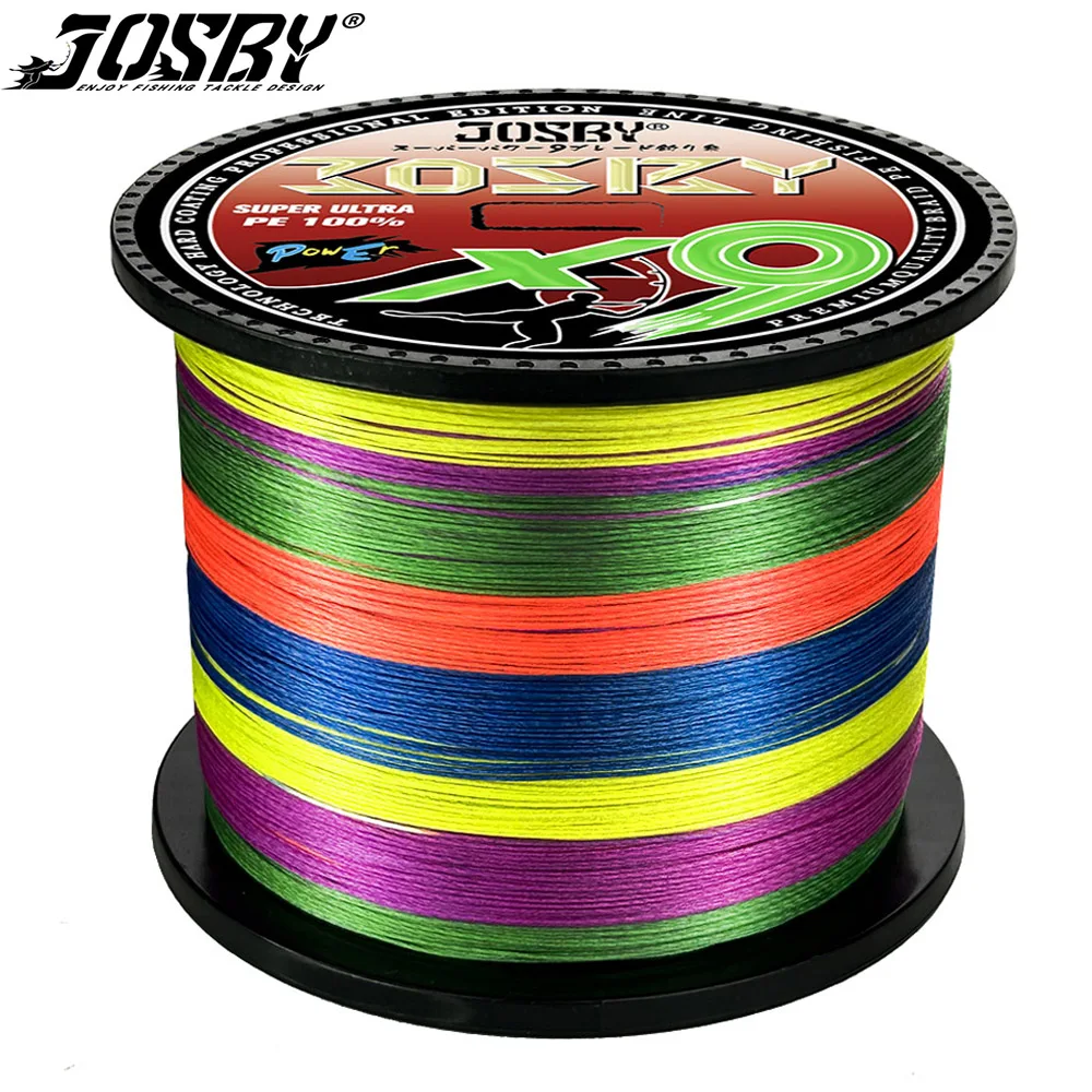 

JOSBY 9 Strands 500M 300M 1000M PE Braided Fishing Line Tresse Peche Saltwater Multifilament Wire 9 Weave Extreme Smooth Pesca