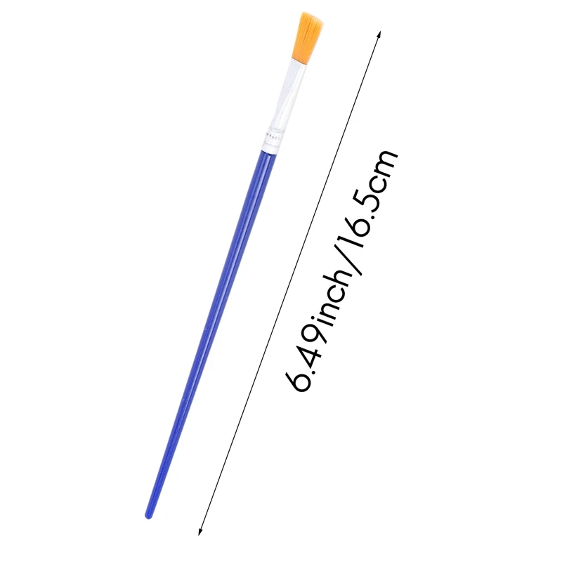 فرش طلاء مسطحة للرسم بالتفصيل ، فرش شعر نايلون ، فرشاة صغيرة ، زيت أكريليك ألوان مائية ، فنون جميلة ، من من من من من من النايلون