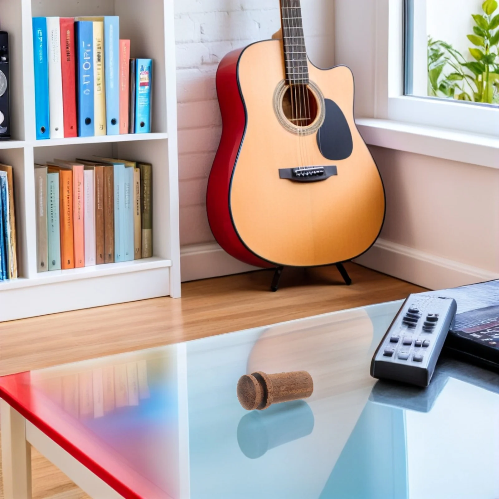 Kancing Tali Gitar Akustik, Pin Kayu Pengunci Tali, Pengunci Pengaman untuk Gitar Bass Elektrik, Ukulele, Suku Cadang Pengganti