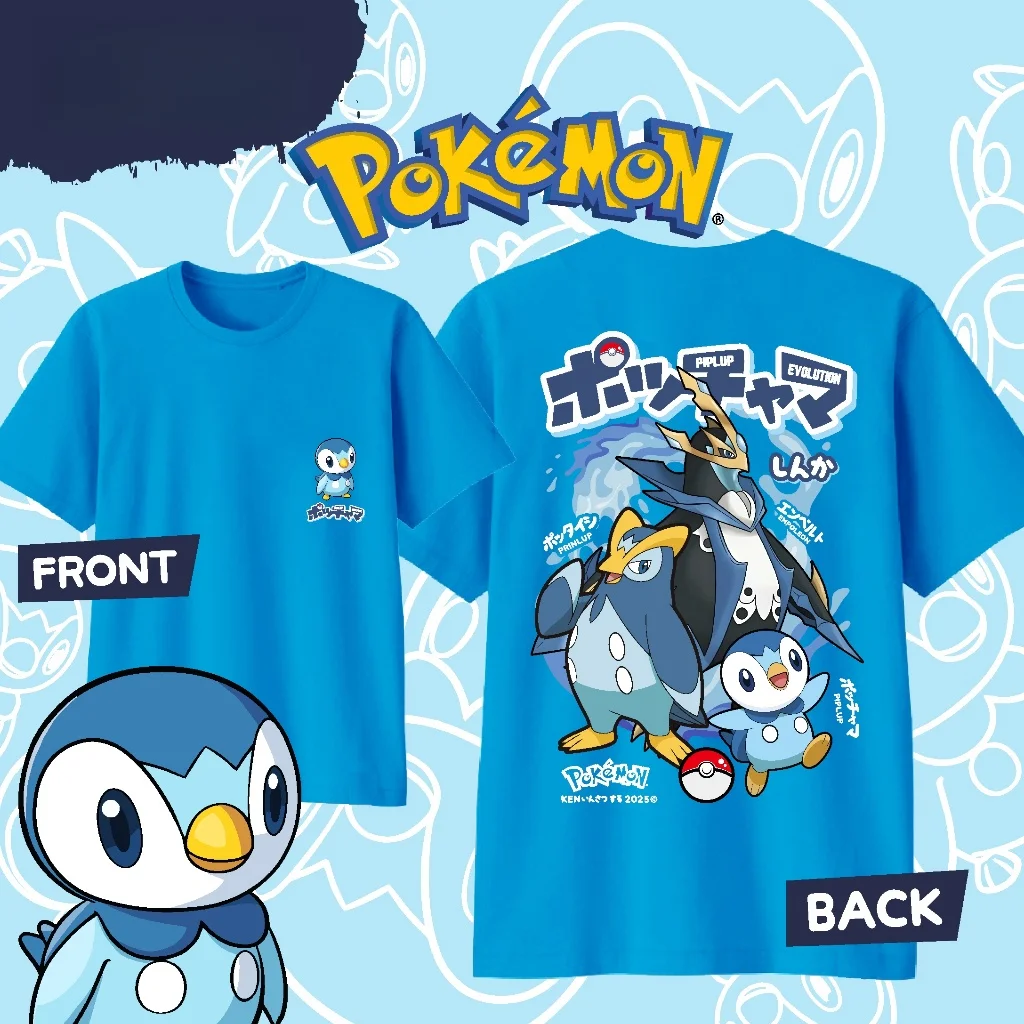 camiseta-de-algodao-pokemon-piplup-evolution-lancamento-quente-de-verao-2026-camiseta-esportiva-casual-solta-para-adultos-e-criancas-blusas-combinando-para-a-familia-y2k
