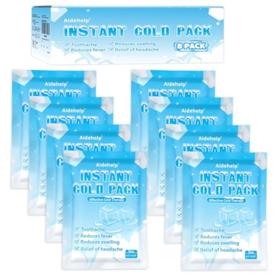 

Instant Cold s 4.3" x 5.9" - Disposable Ice s for Injuries Cold Compress Ice for Pain Relief, Swelling, Inflammation, Sprains,