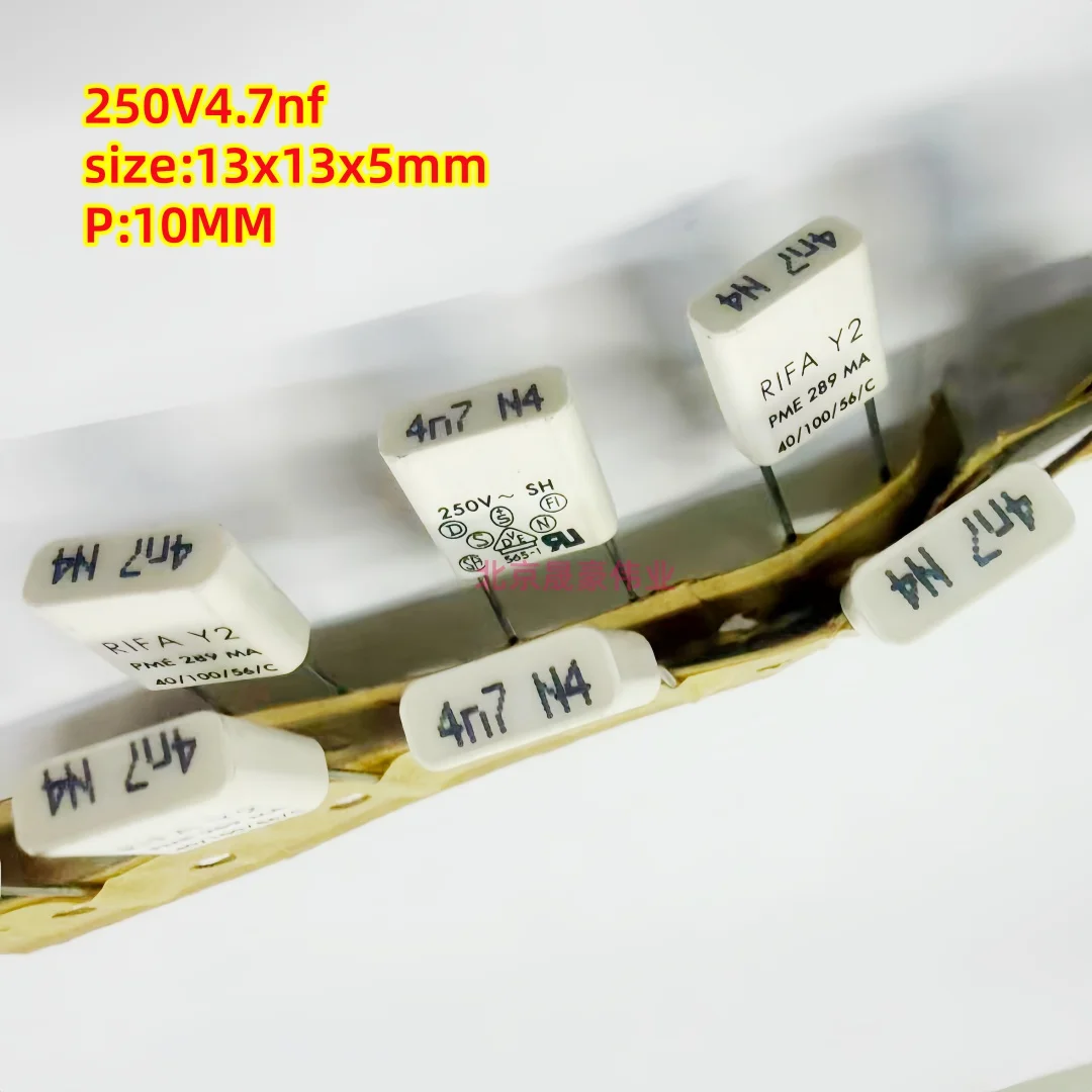 10pcs  RIFA PME289MA 250vac 4n7 472 4700pf 4.7nf 250vac Y2 film capacitor pin distance: 10mm