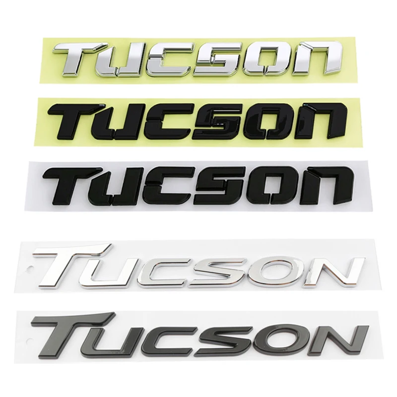 

3d ABS Chroom Zwart Logo Tucson Embleem Letters Naambord Decal Kofferbak Badge Voor Tucson Sticker Accessoire car sticker emblem