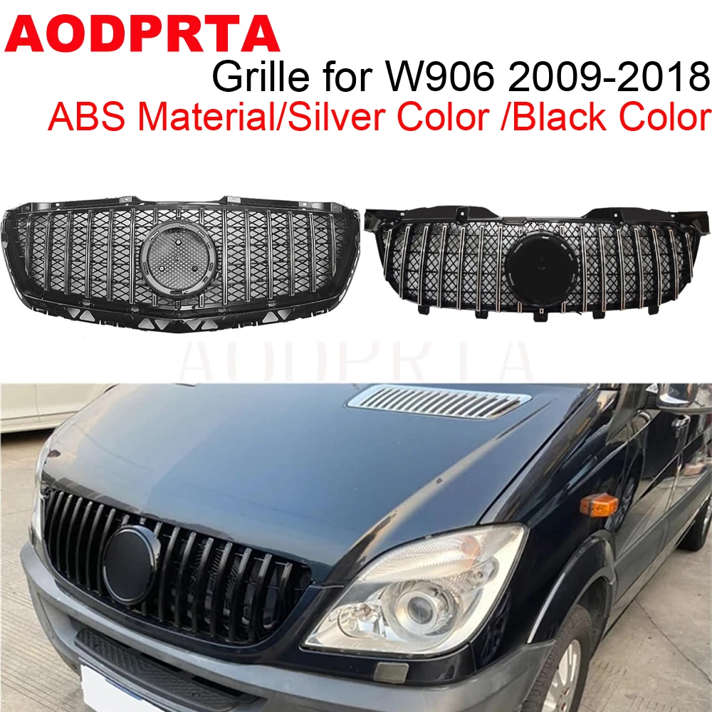 2009-2019 Front Bumper Grille Grill Mesh Hood for Mercedes Sprinter W906 1500 2500 3500