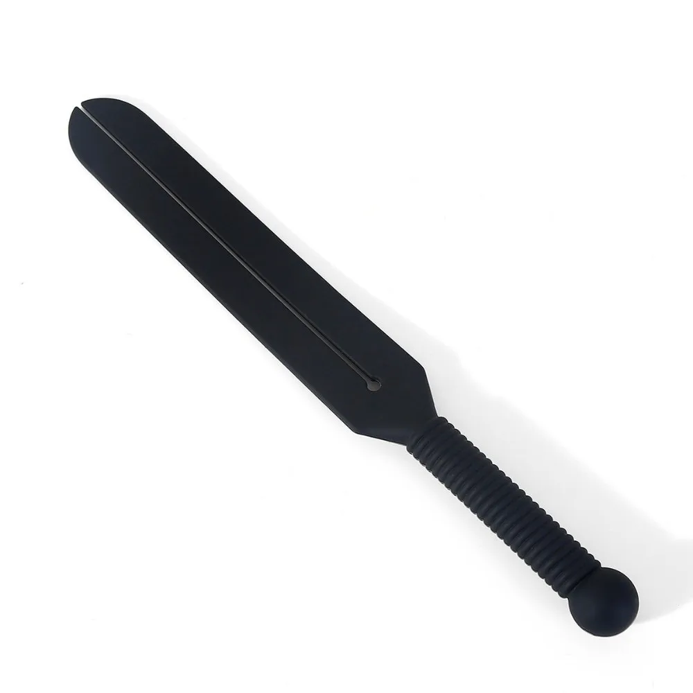 Portable Horse Riding Whip Silicone with Handle Equestrian Training Pointer Black Wear-resistant Spanking Paddles