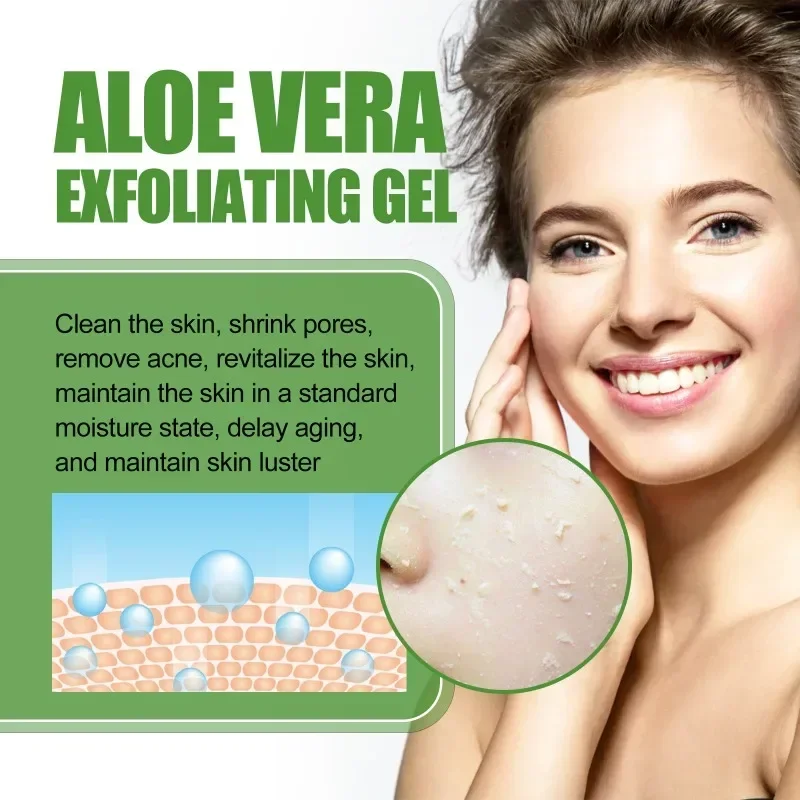 

Sdatter Aloe vera exfoliating scrub Facial skin deep cleaning pores Peeling Gel Moisturizing Whitening Repair Scrubs Face Care C