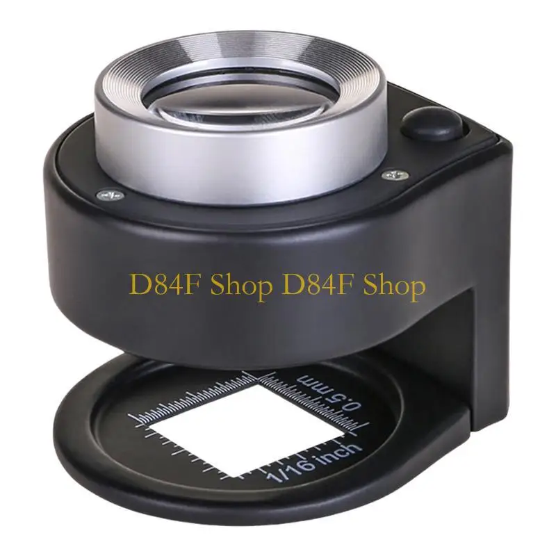 D84F 30x Glass Loupe Magnifier with USB Rechargeable Feature and Double Layer Optical Lens Fit for Precise Viewing