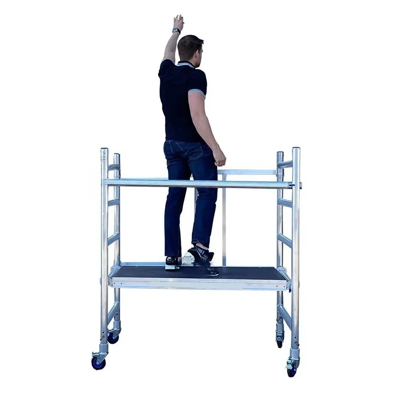 Scaling Equipment Hot Multi-Purpose Aluminum 9 'Working Height 330 lbs Wheelloaded Aluminum scaffolding
