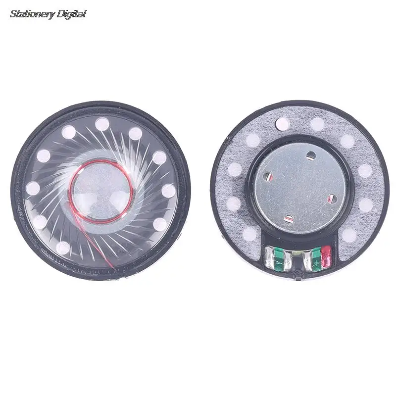 New 2Pcs 40mm Headset Driver Hifi Headphone Speaker Unit 112db 32ohm Earphone Diy Loudspeaker Repair Parts