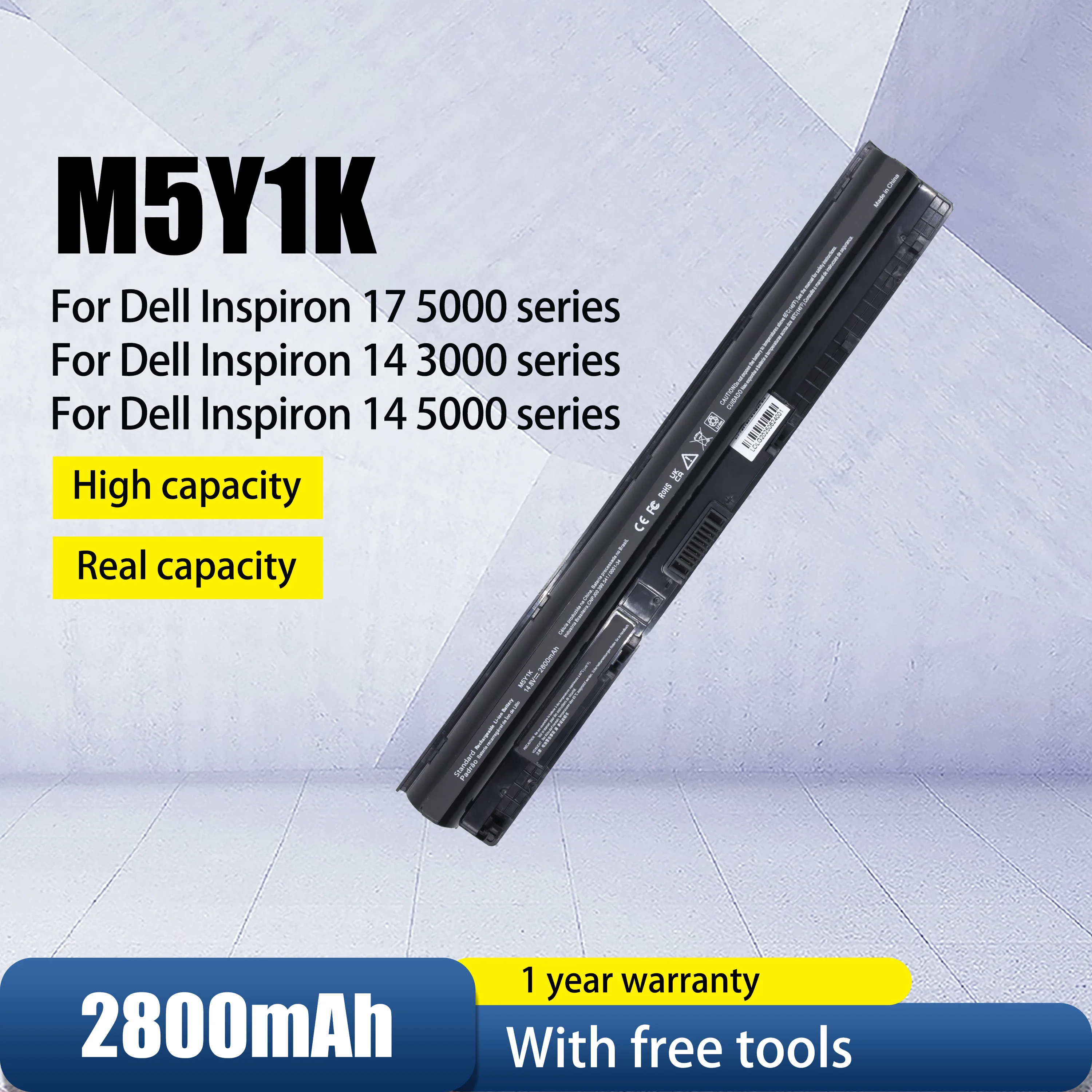

41WH M5Y1K 14.8V Battery for Dell Inspiron 14 15 17 5000 3000 Series 5559 3451 3558 3567 5755 5756 5458 GXVJ3 453-BBBQ HD4J0