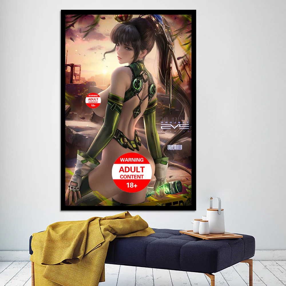 PS game《Stellar Blade》heroine Canvas Poster EVe Demo Sexy Robot Girl HD wall art decorative painting Home Decor Painting gift