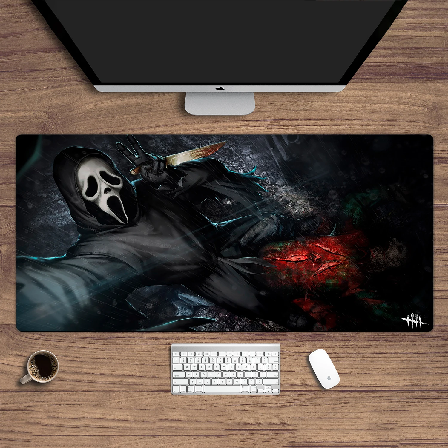 Horror Desk Mat - Mouse Pad - Large Desk Mat - Large Non-Slip Rubber Mat. Large Keyboard Pad 16\