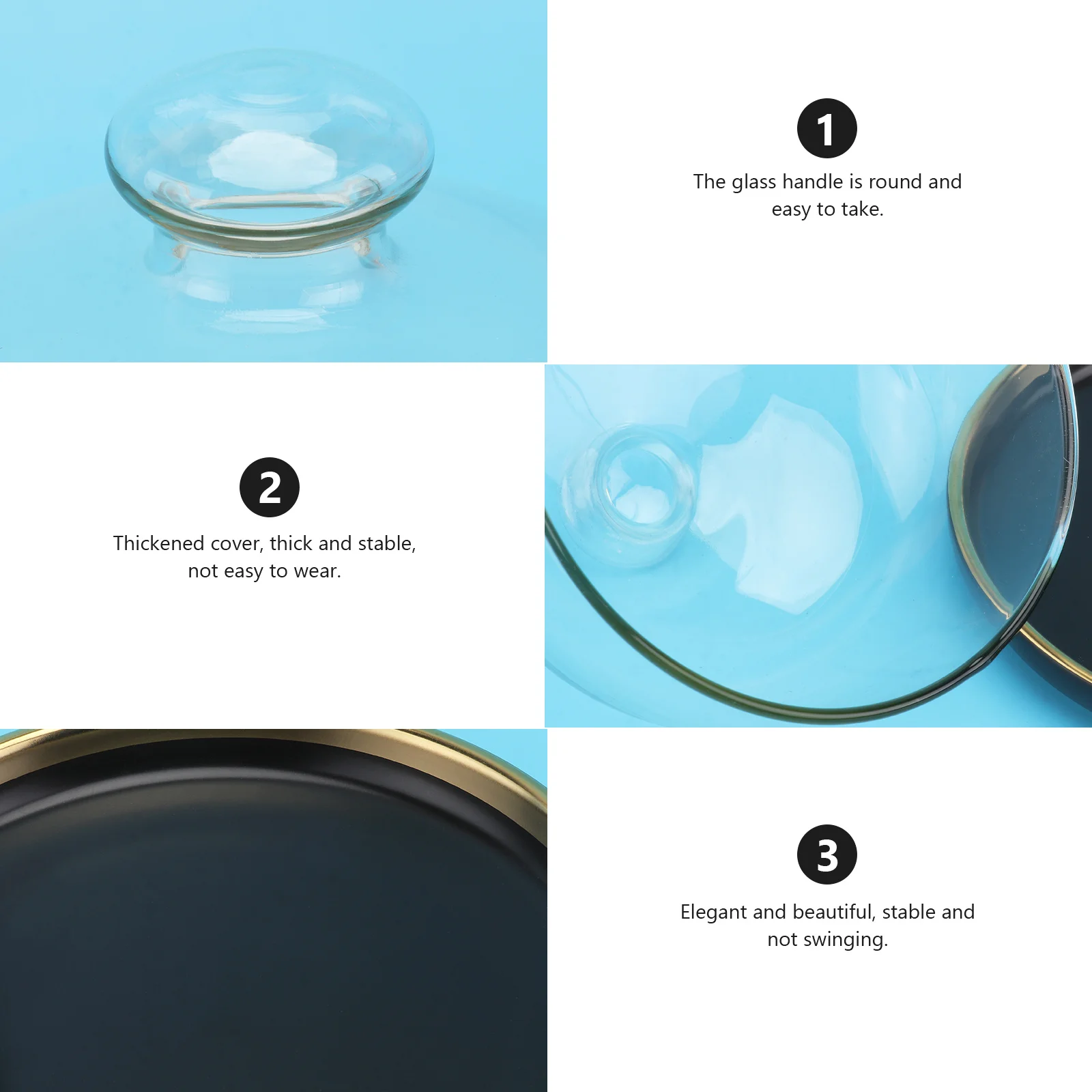 

1Set Cake Glass Cover Ceramic Tray Food Cover Plate Set Transparent Lid Perfect for Desserts Snack Presentation and Bbq