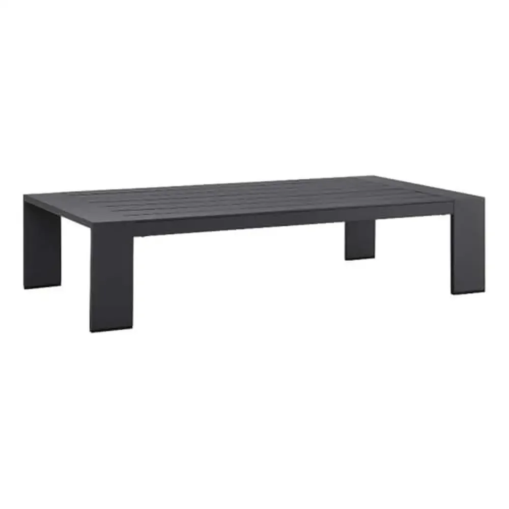 Aluminum Patio Coffee Table Powder-Coated Weather-Resistant Non-Marking Foot Glides 26.5