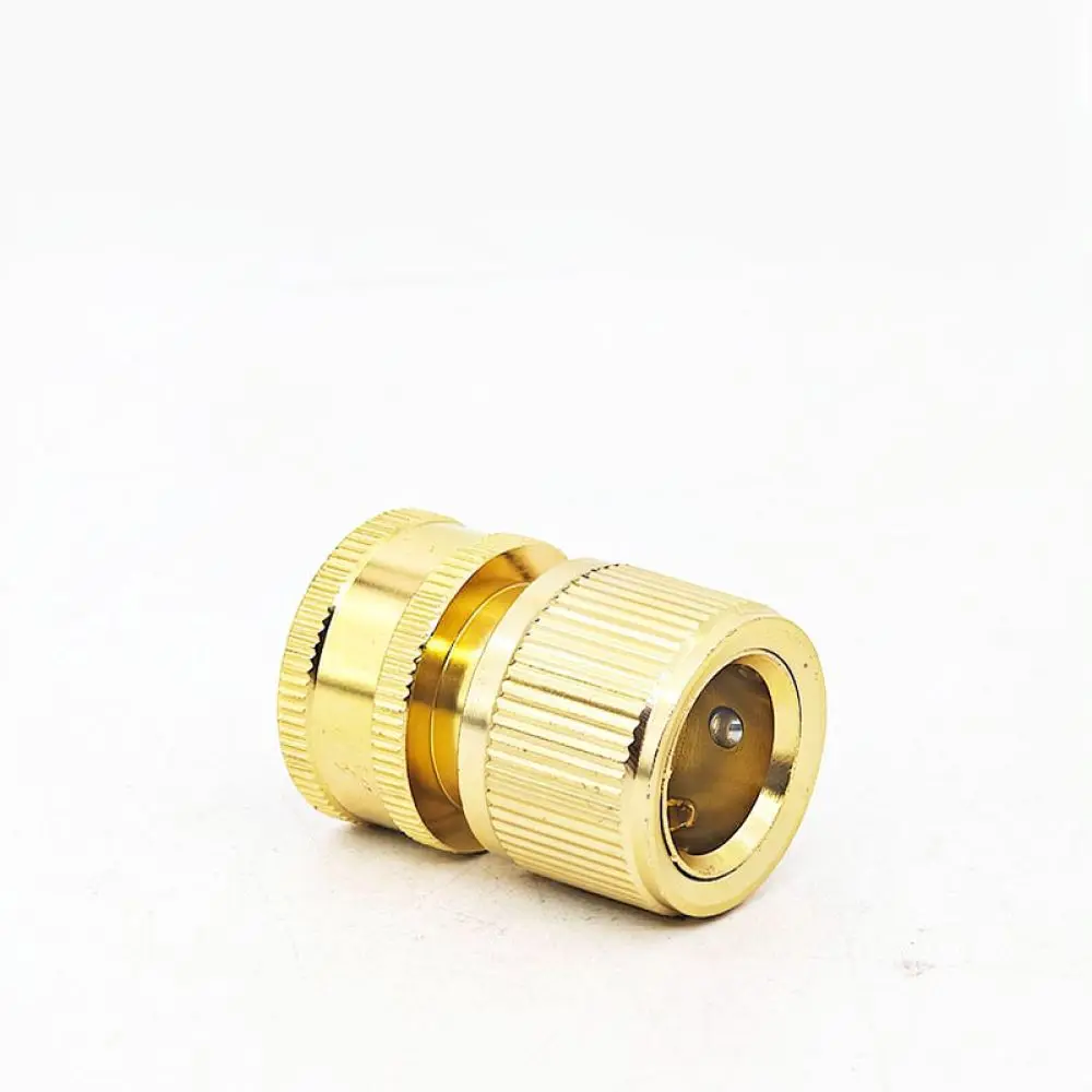 Garden Hose Pipe Connector 3 4 Inch Female Thread Adapter Aluminum Material Copper Plated Irrigation Dispenser Joint