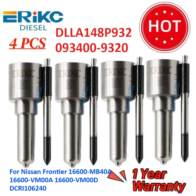 

DLLA148P932 093400-9320 Дизельная форсунка DLLA 148 P 932 для Nissan Frontier 16600-MB40A 16600-VM00A 16600-VM00D DCRI106240