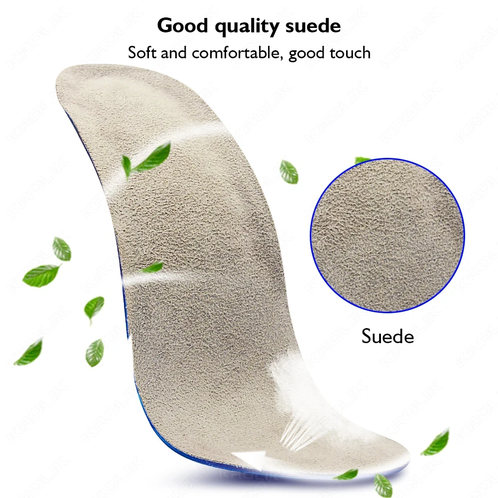 VTHRA Silica Gel Sport Insole Men Women Arch Support Insole Elastic Gel Silica Sport Running Shoe Pad Size 35-46 Orthotic Unisex