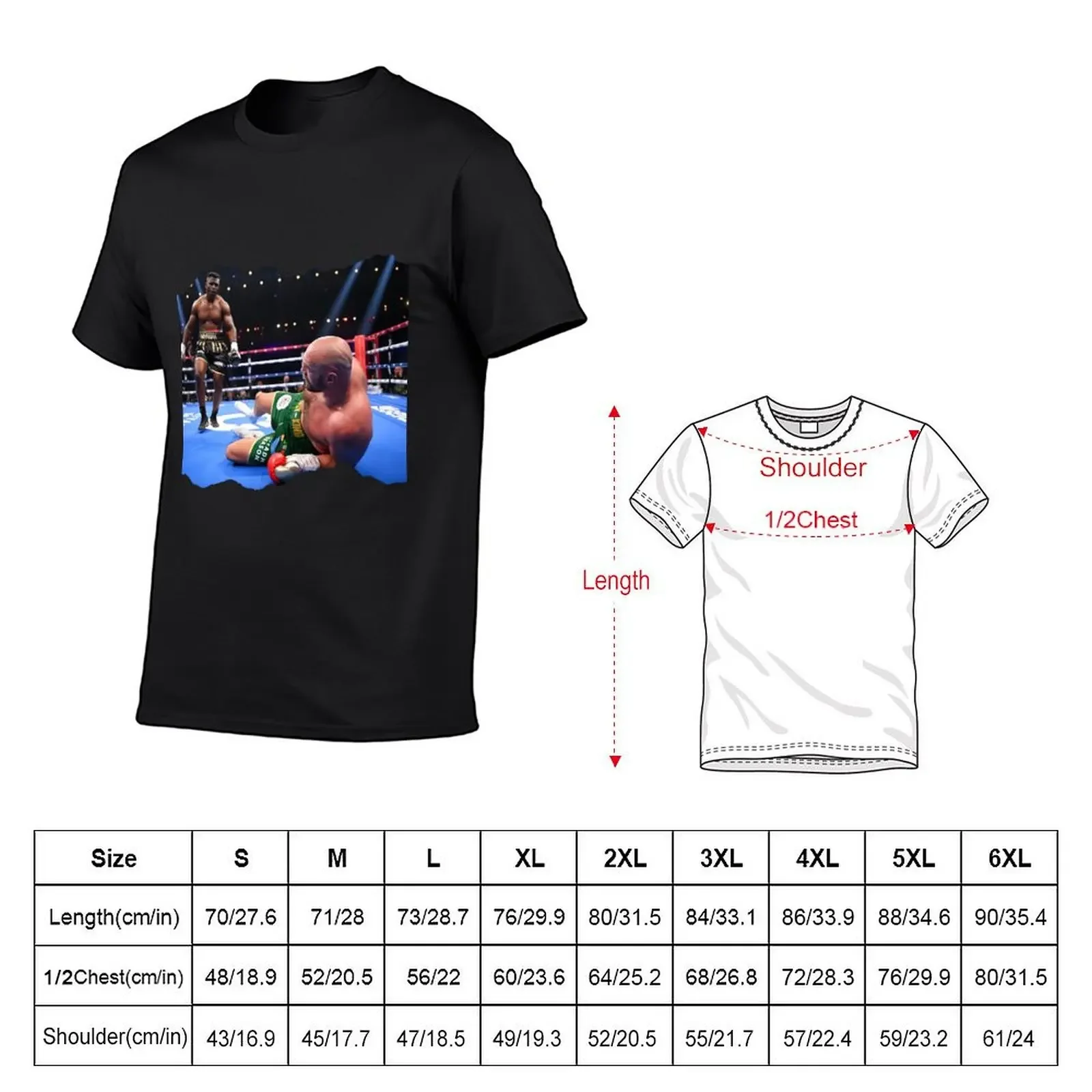 NGANNOU KICKS TYSON FURY TO THE GROUND T-Shirt baggy shirts sports fans cute clothes boys whites plus size men clothing