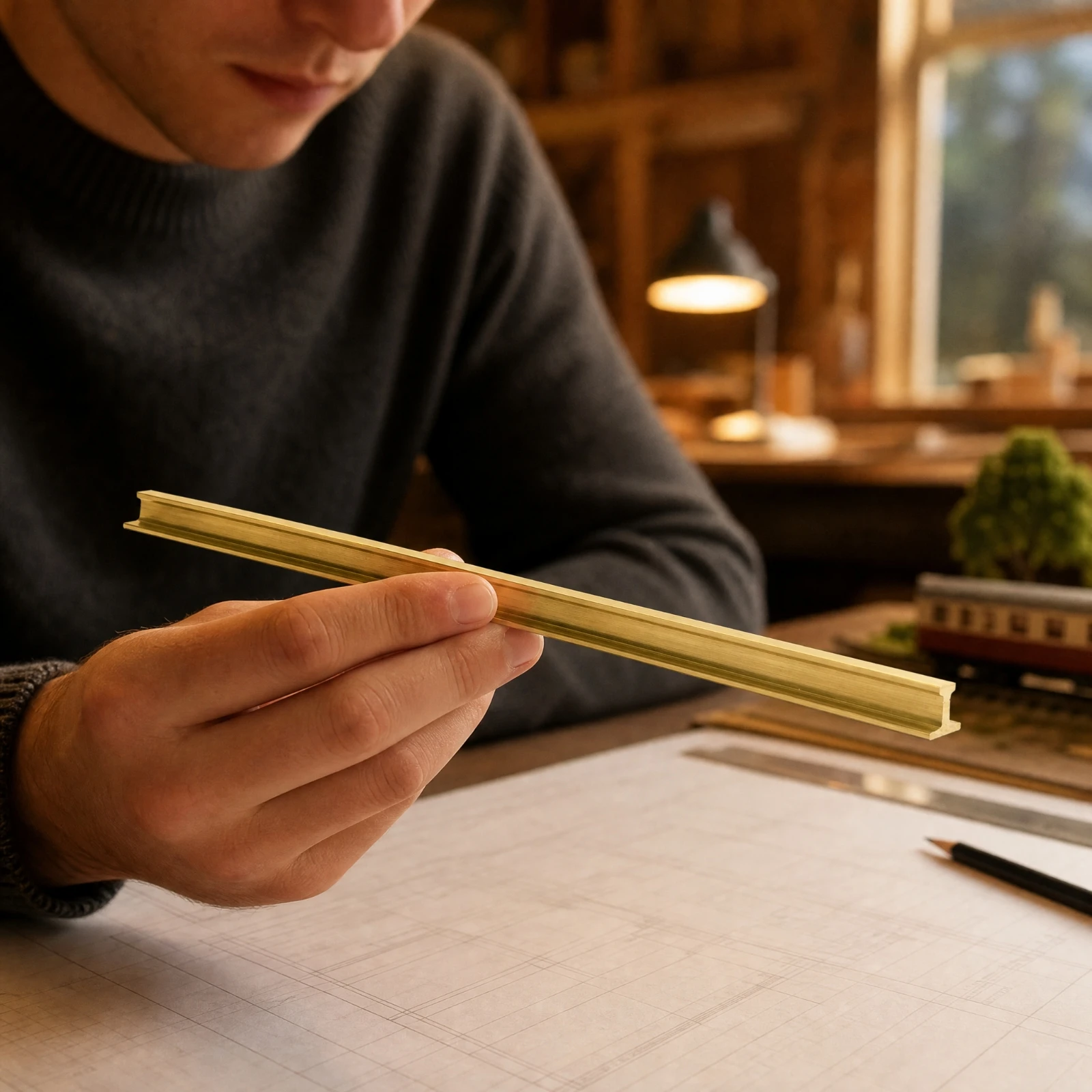Model Train Track Rail Strip for Scenic Backdrops Mountain Pass Village Layouts Non Electric Rail Section with Slim Form