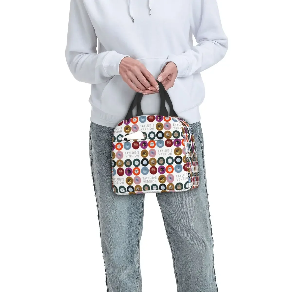 Taylors Version Eras Tour Albums Insulated Lunch Bag for Women Children Portable Food Boxes Thermal Lunch Box Tote