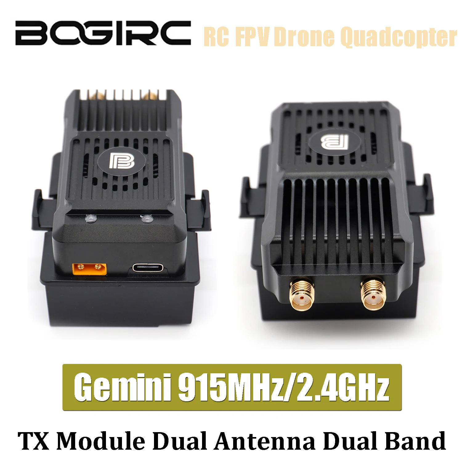 

BOGIRC ELRS Gemini 915MHz/2.4GHz Dual Antenna Dual Band TX Module JR Interface ExpressLRS for RC FPV Racing Drone Quadcopter DIY
