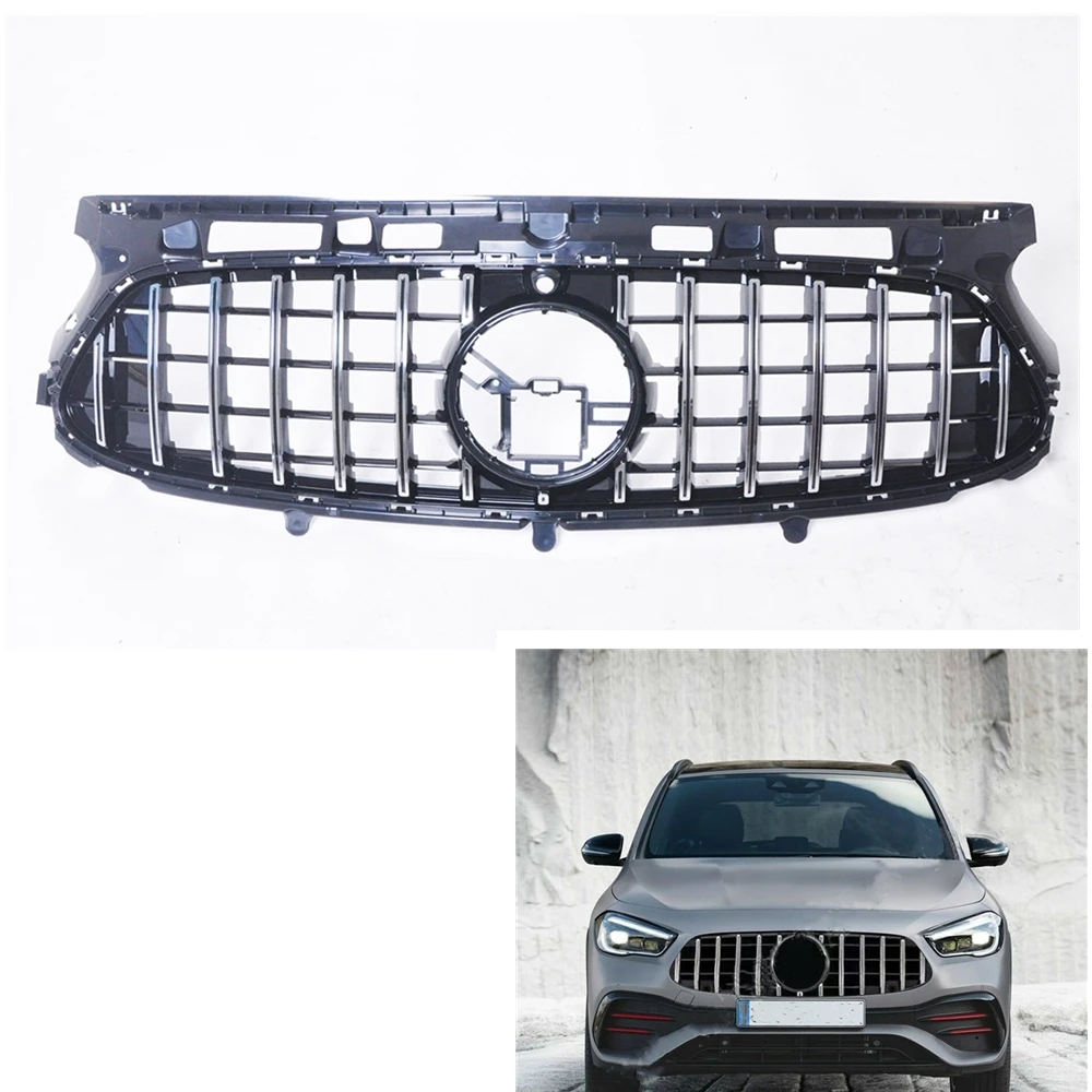 

Grill For Mercedes-Benz GLA-Class H247 2020-2023 GLA220 GLA250 GLA35 GLA45 Deluxe GT Style Front Grille Upper Bumper Hood Mesh