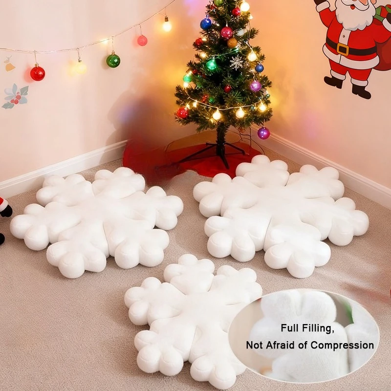 Snowflake Pillow-Soft Plush Cloud-Shaped Cushion  Cozy Winter Home Decor for Sofa & Bedroom,Pillows for Couch/Christmas Ornament