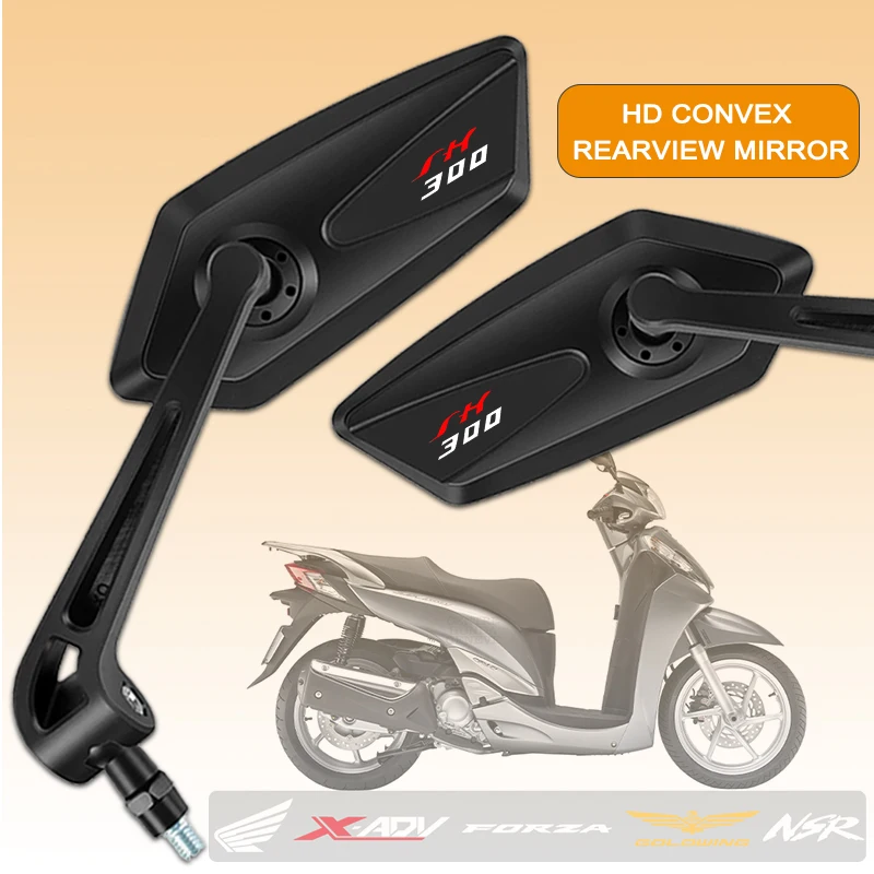 Para Honda SH300 SH 300 SH300I SH 300I CRV CR-V espejo retrovisor cuadrado personalizado para motocicleta espejo retrovisor ajustable fácil instalación