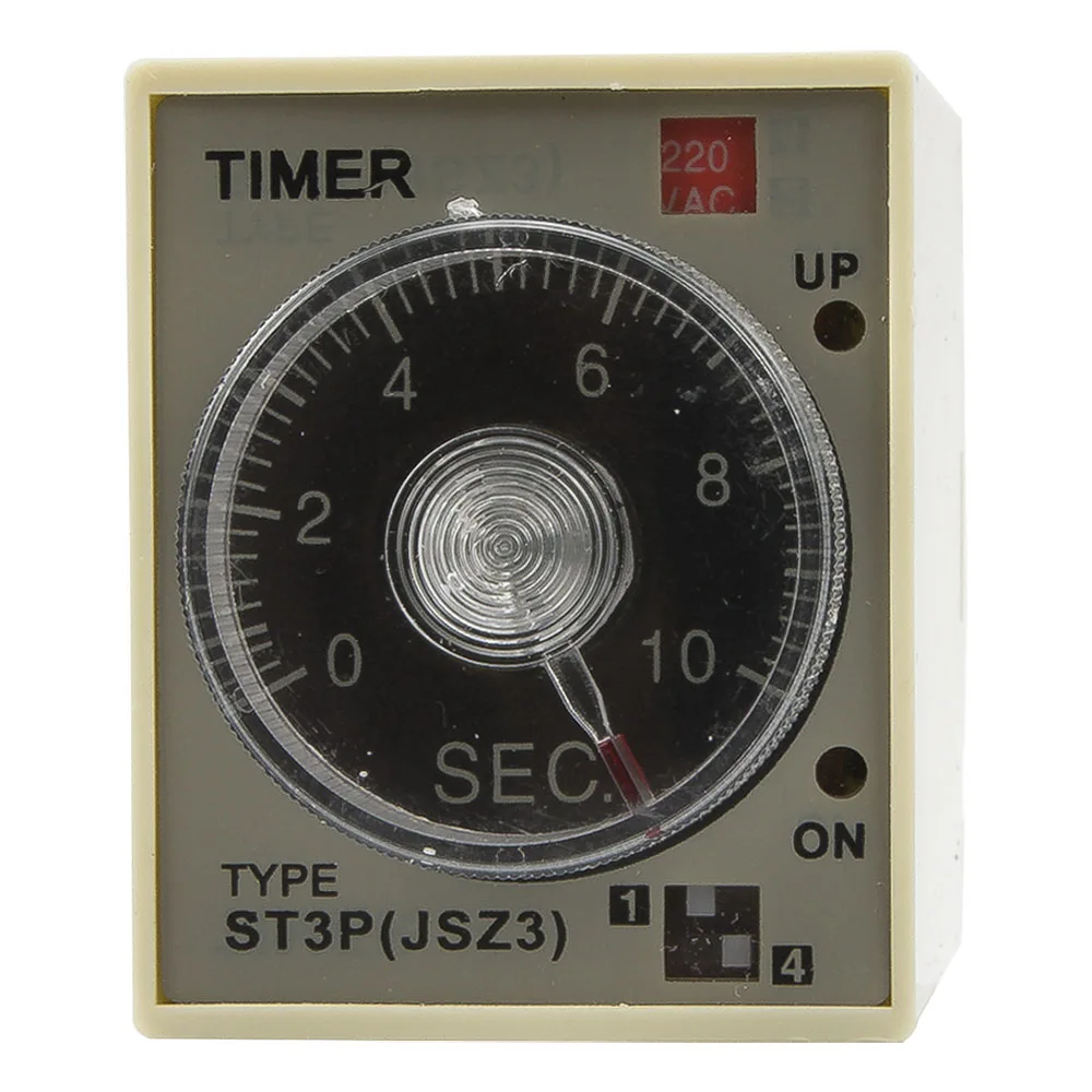 ST3PC-B time relay ST3PC series AC 220V 110V 380V AC/DC 24V 12V timer delay time 1s/10s/60s/6min