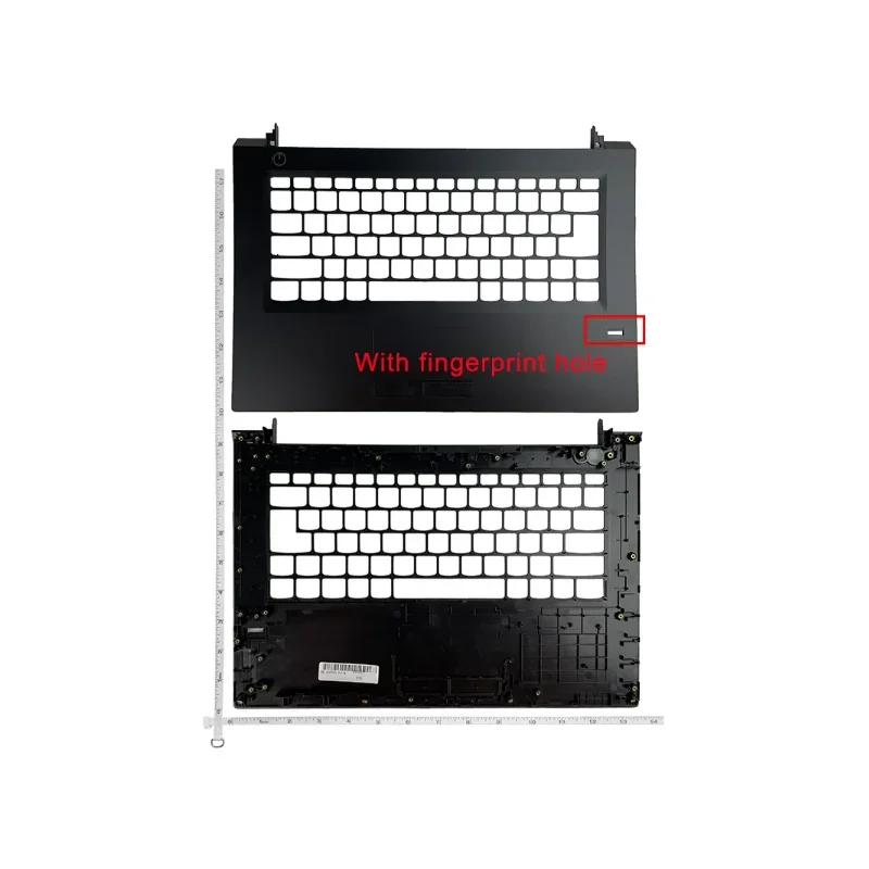 Caso superior teclado moldura capa para Lenovo, Palmrest com furo de impressão digital, C Shell, V310-14ISK, 3FLV6TALV00 FP, novo