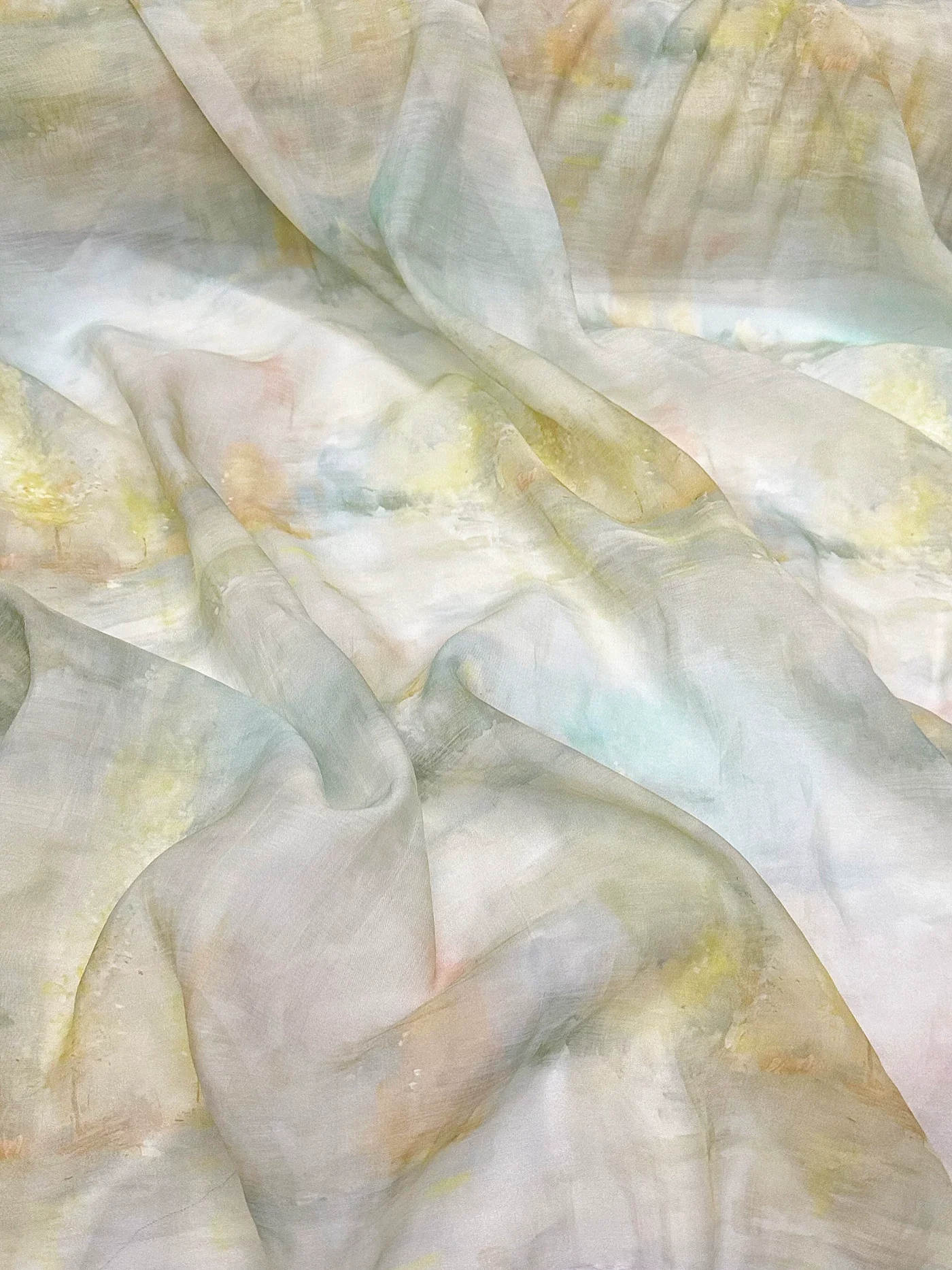 1yard Ink wash mixed color hazy gradient printing and dyeing fabric for clothing,Evening gown,Shirt designer diy sewing fabric